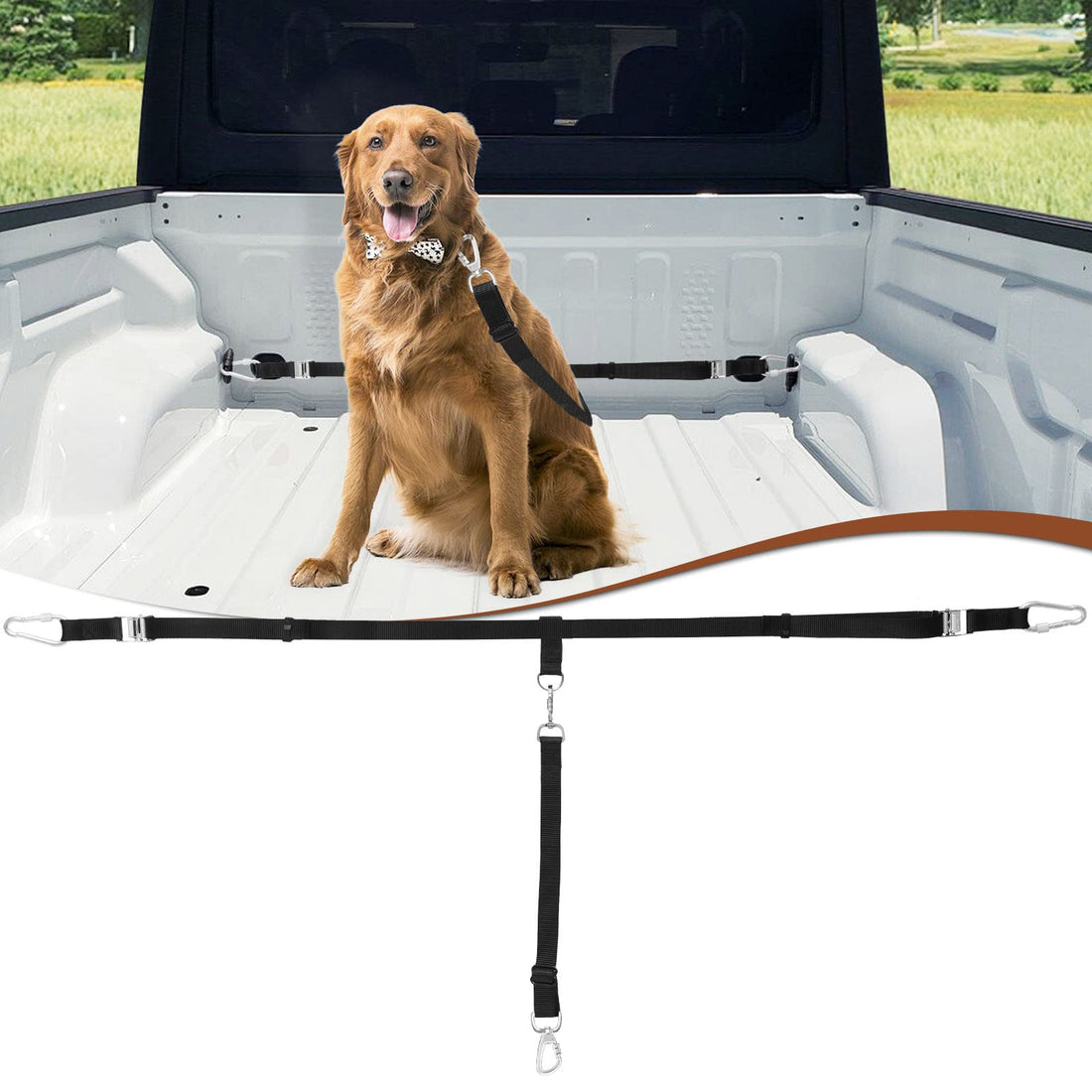 Heavy Duty Dog Leash System - Truck Bed Barrier & Pick-Up Restraint