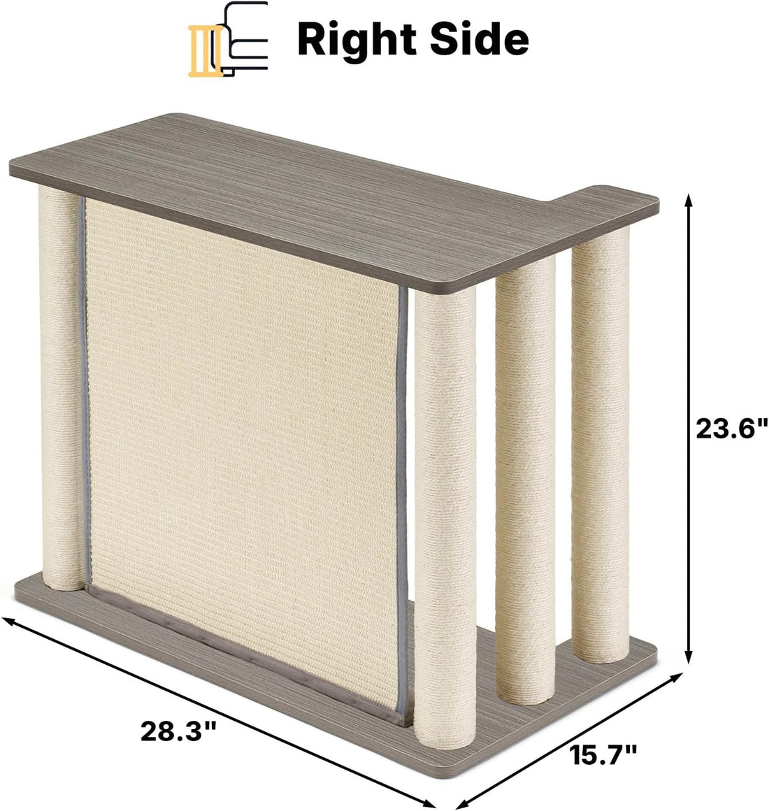 Veehoo Cat Scratcher Side Table for Couch, Sofa Protector End Table