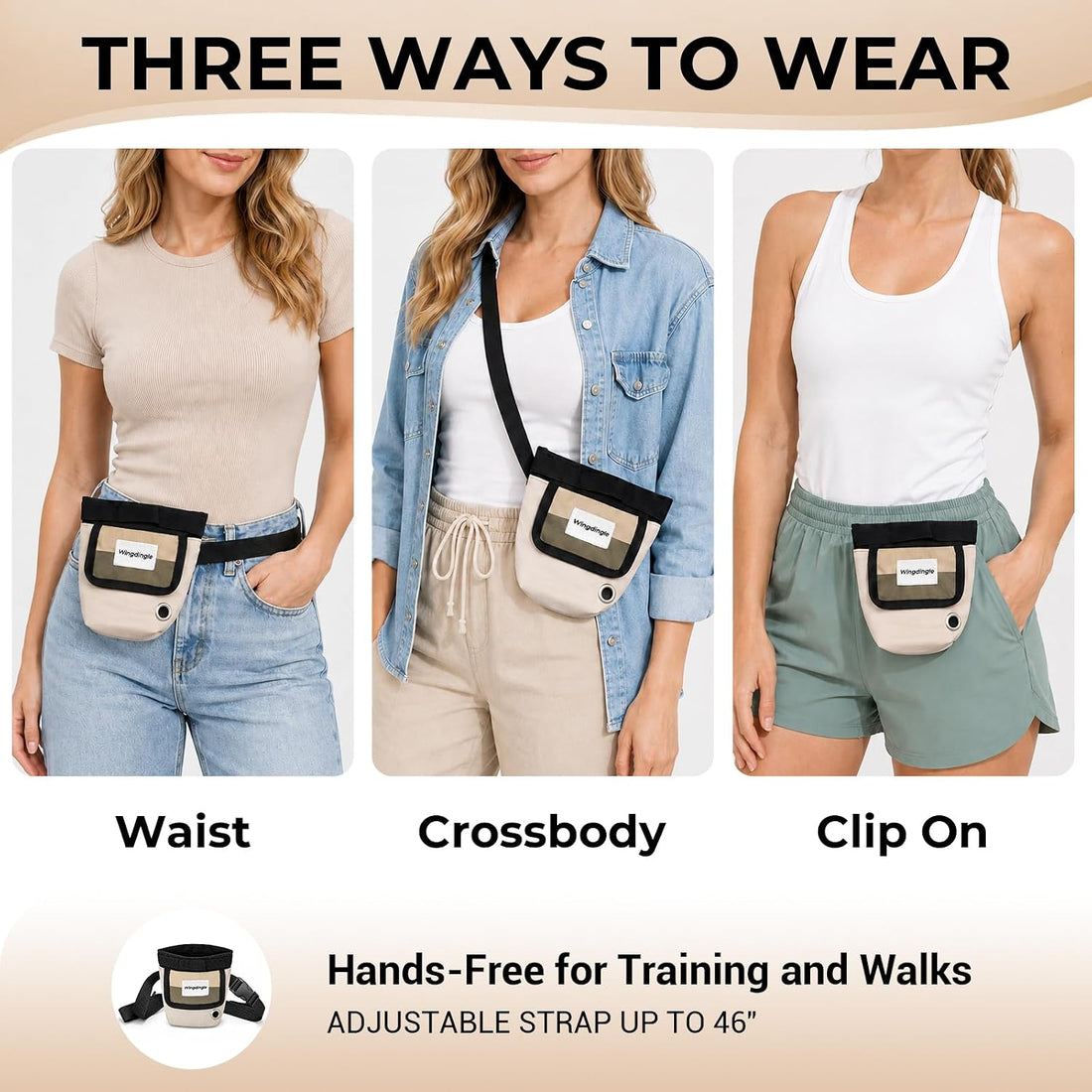 Magnetic Dog Treat Bag with Belt Clip for Training and Walking