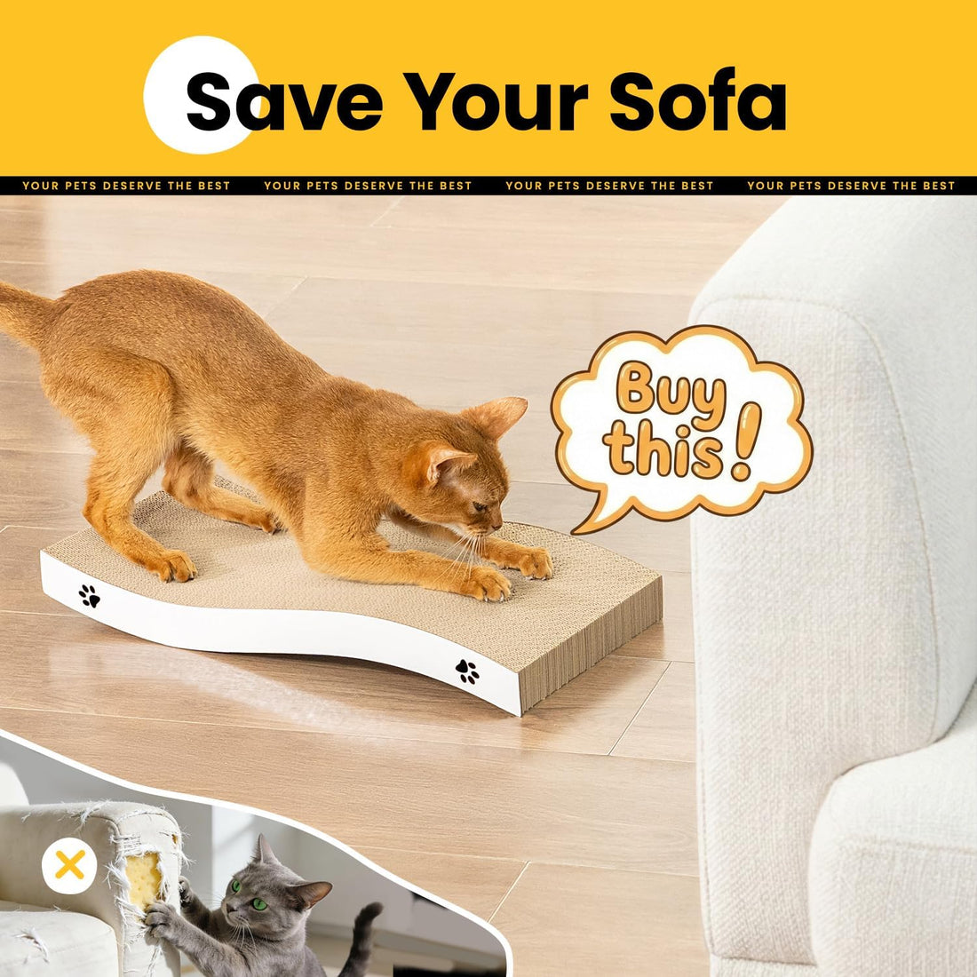Cat Scratcher, Durable Scratch Pad