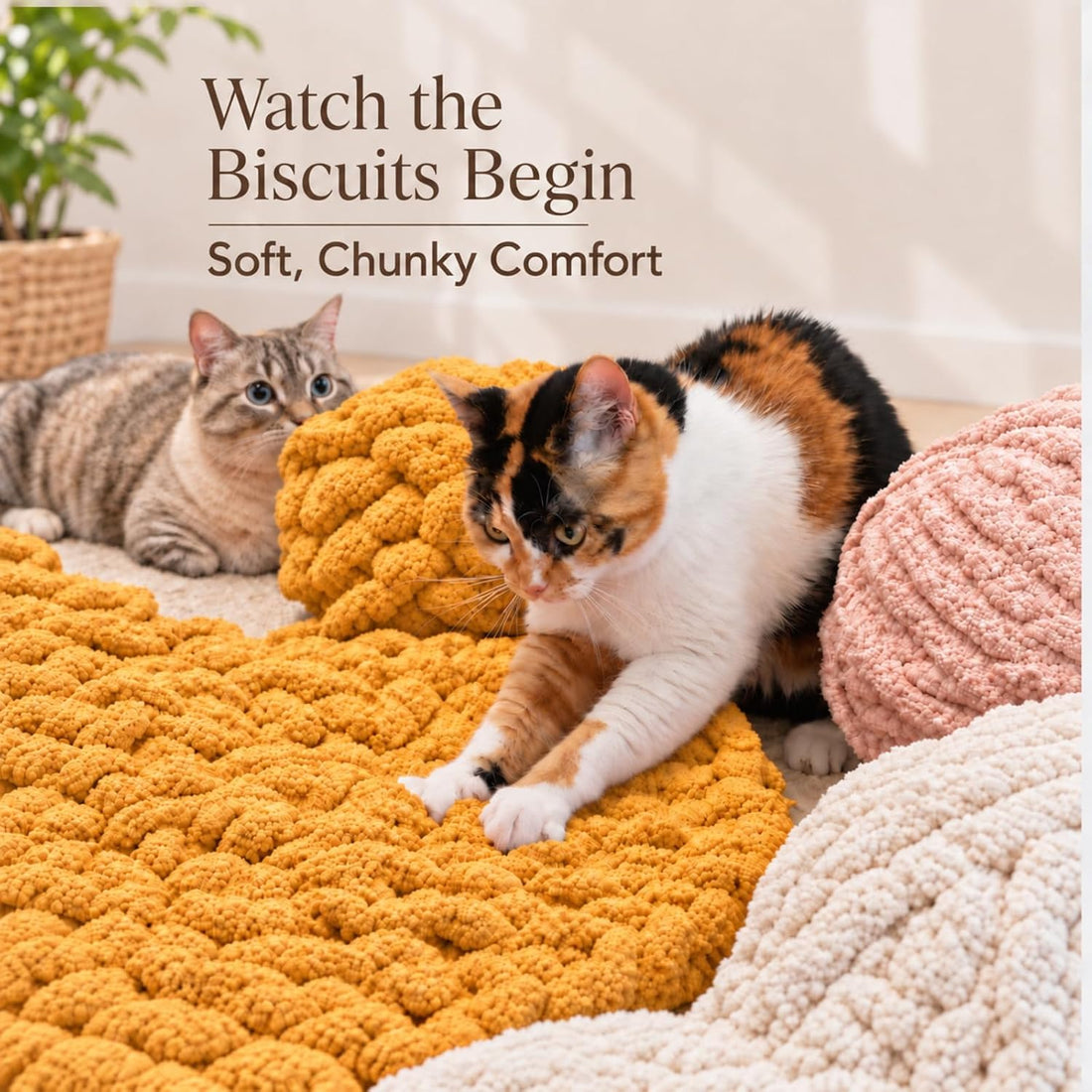 Cat Kneading Mat, Handmade Round Cushion Bed Pad Kittens (Green,M)
