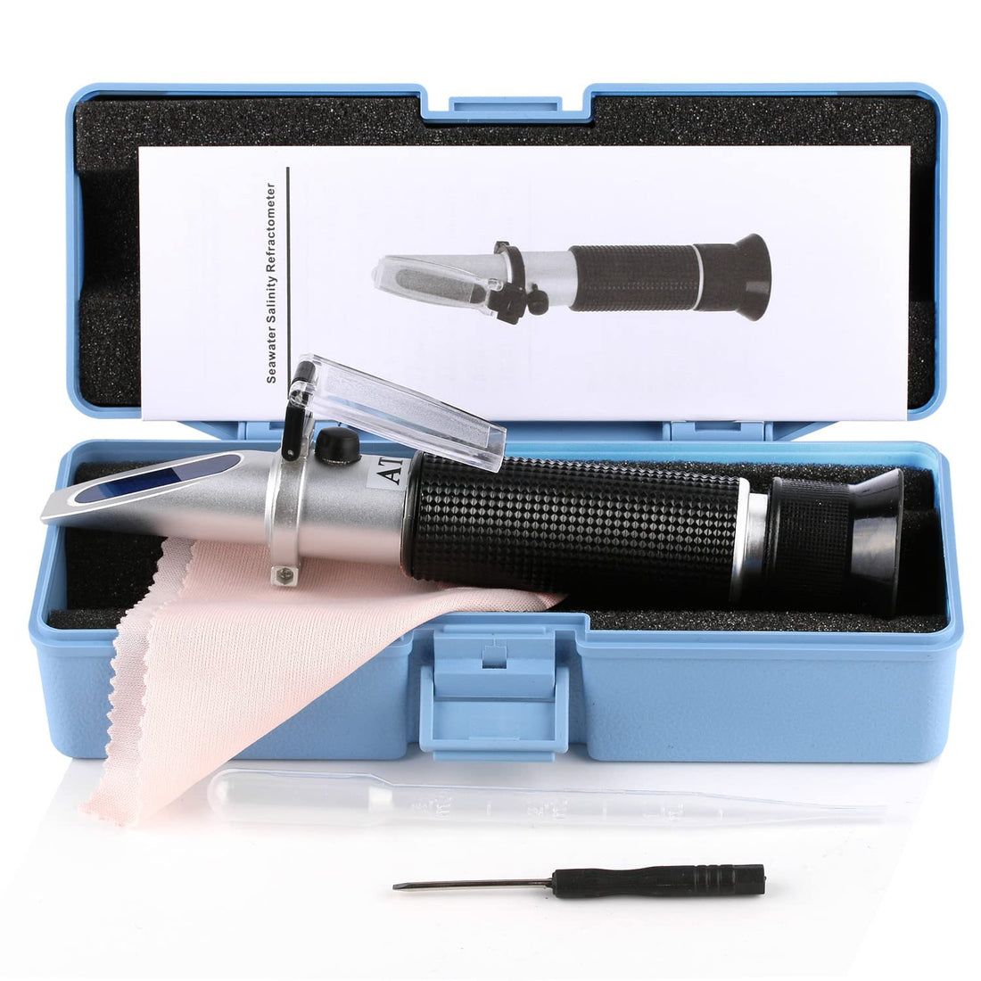 Water Salinity Refractometer, Dual Scales Hydrometer