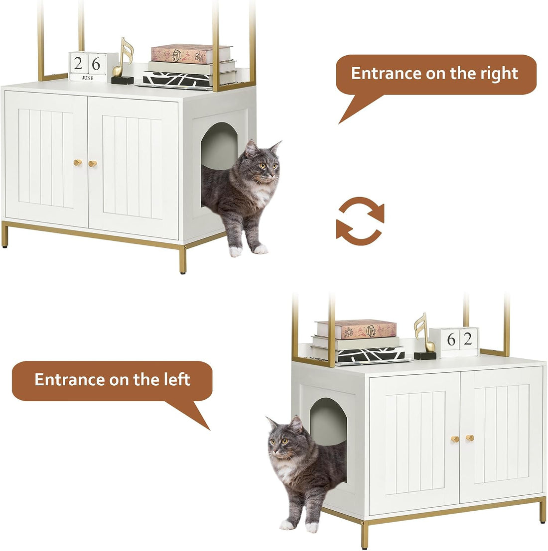 Homhedy Cat Litter Box Enclosure