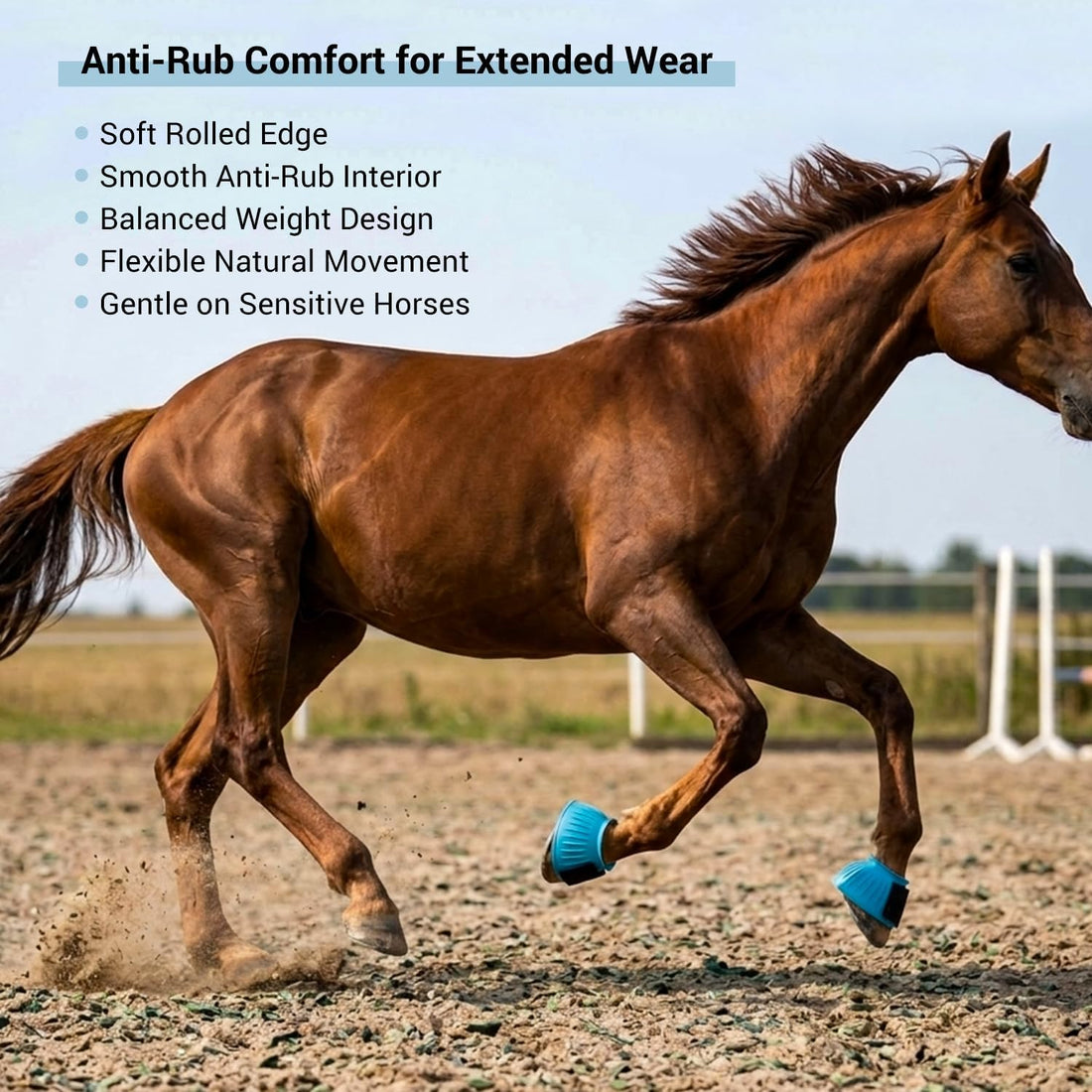 Horse Bell Boots, Ballistic Rubber Overreach Boots