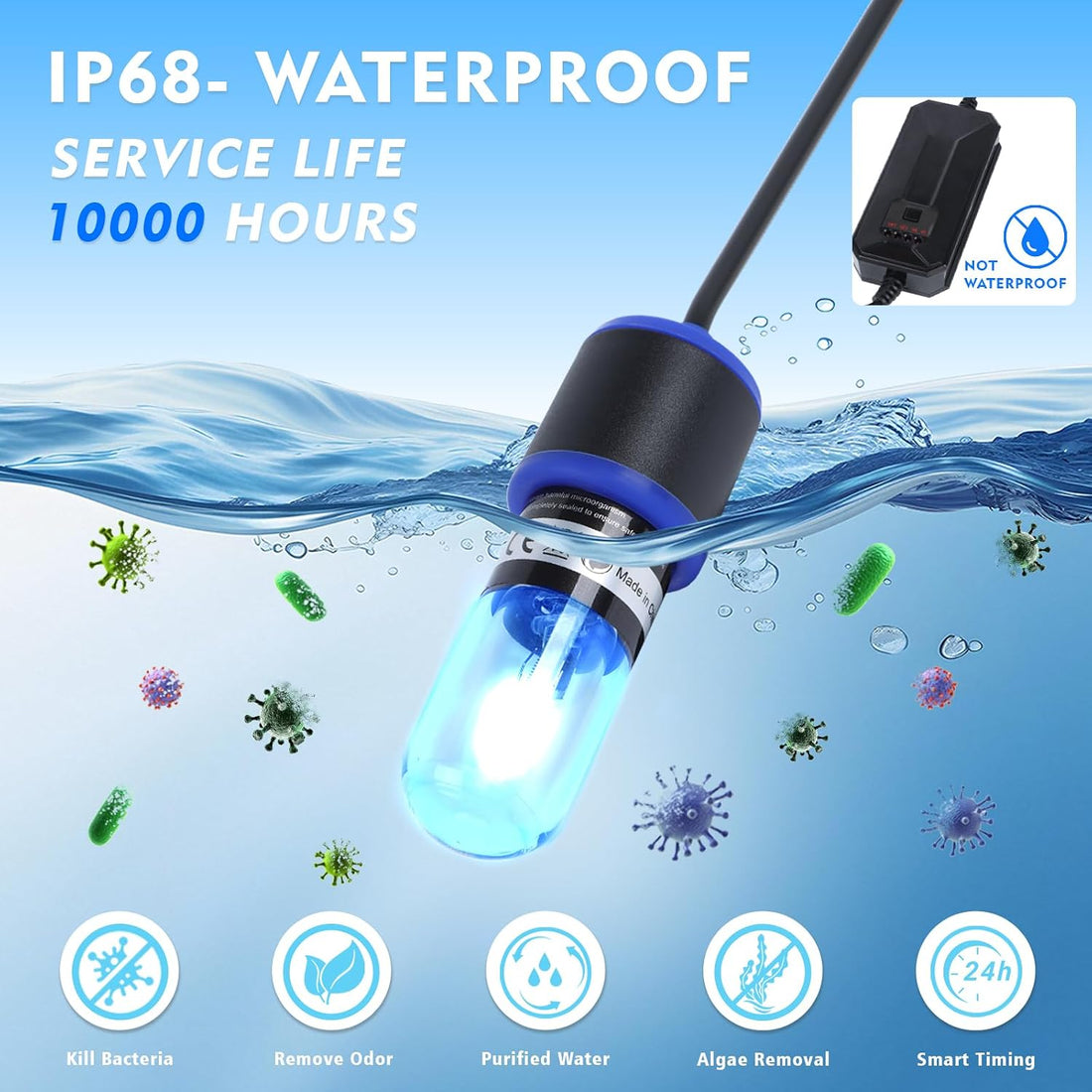 UV-C Aquarium Clean Light with Timer