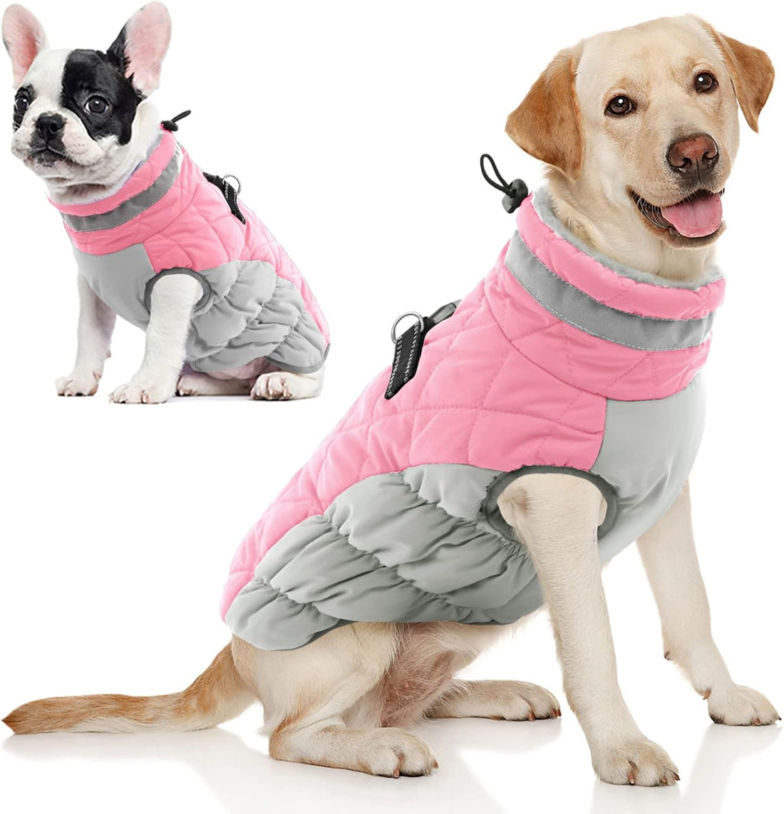 AOFITEE Dog Winter Coat Warm Dog Coat with Harness Waterproof Dogs