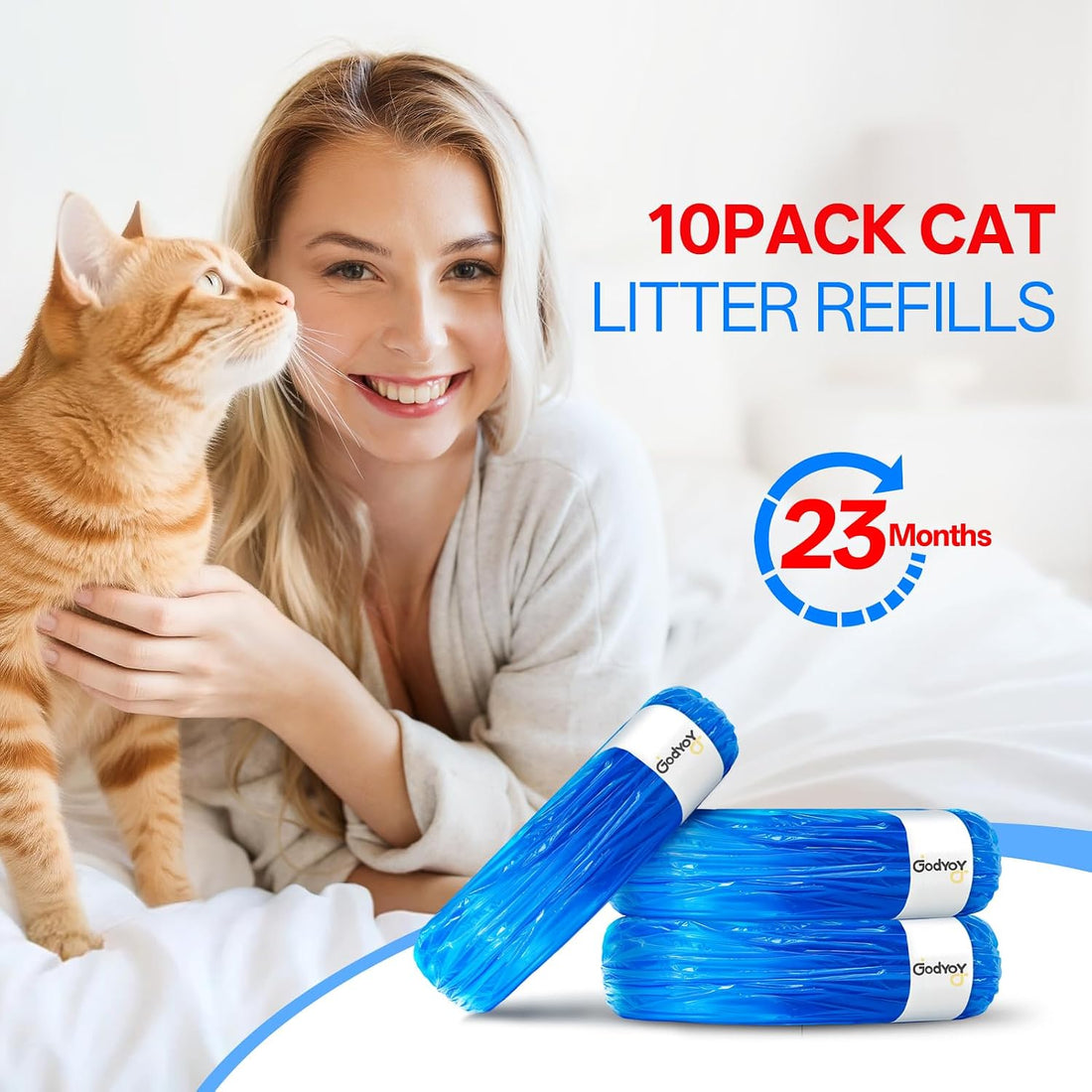 10PC Cat Litter Refill Bags Fits Litter GenieXL+/Plus/Standard/Style