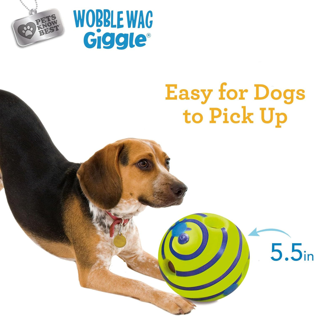 Wobble Wag Giggle Ball, Interactive Dog Toy