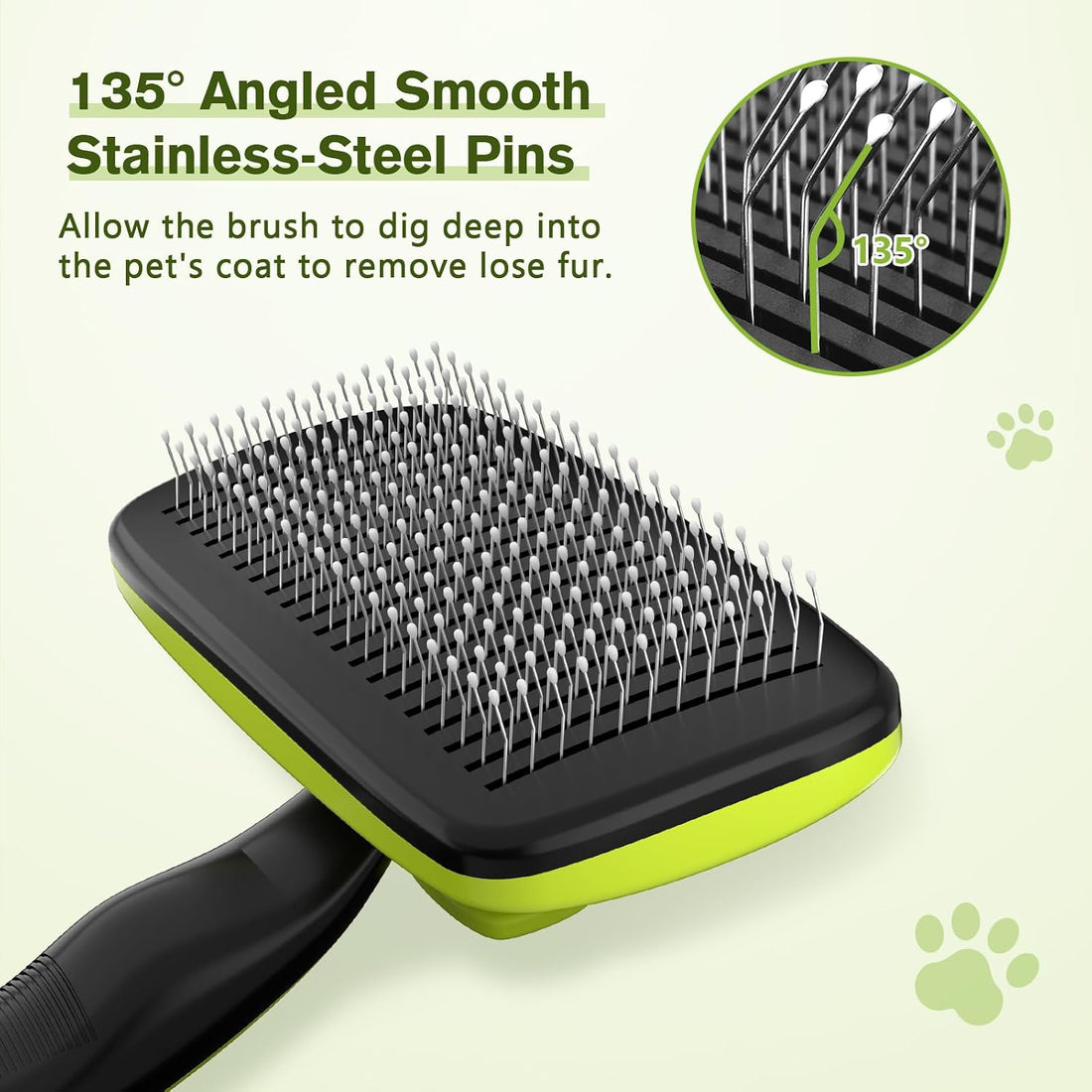 Pecute Self-Cleaning Slicker Brush for Dogs, Cats