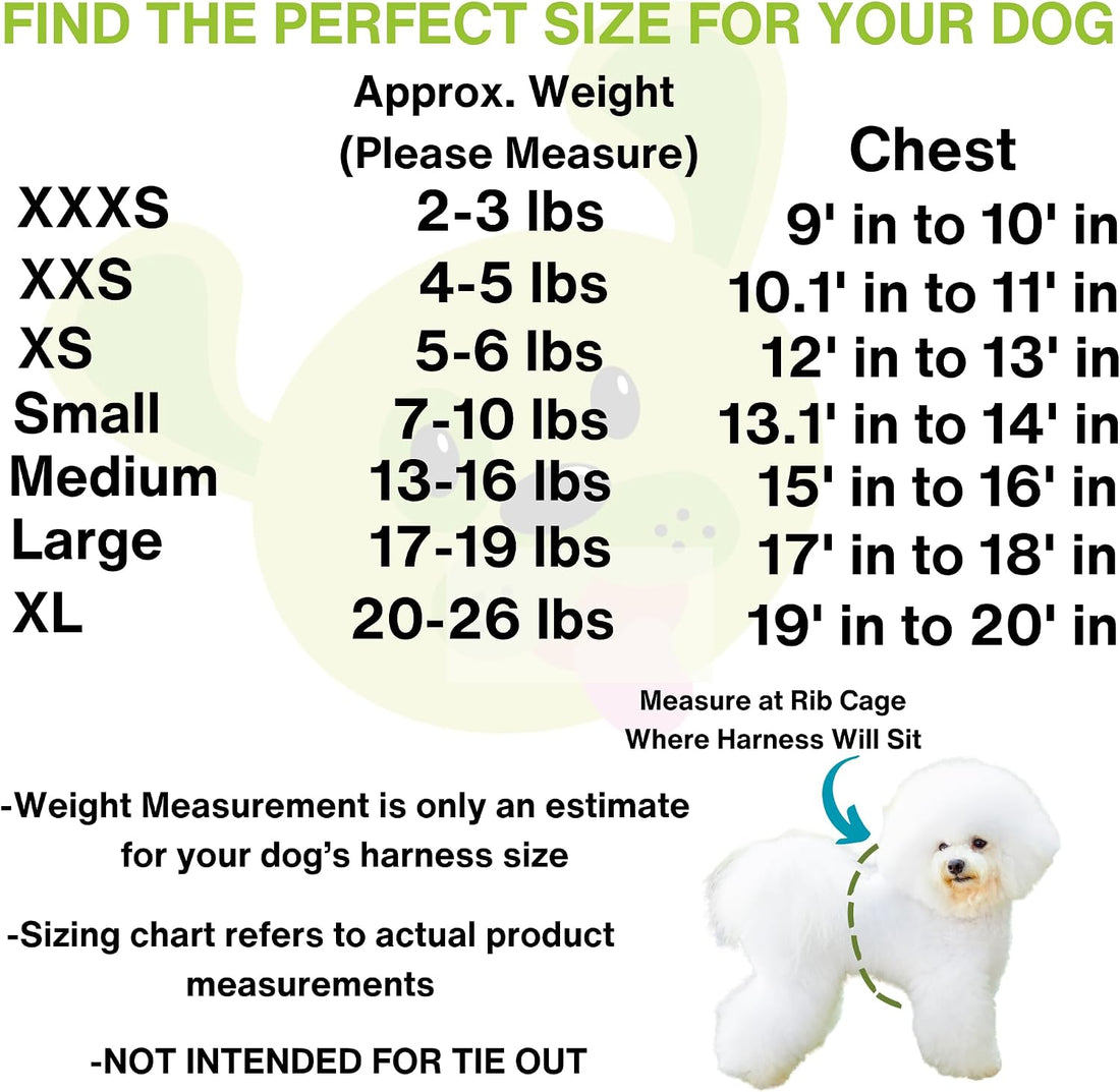 EcoBark XXS Dog Harness, Soft Step in Teacup Puppy Mesh Vest
