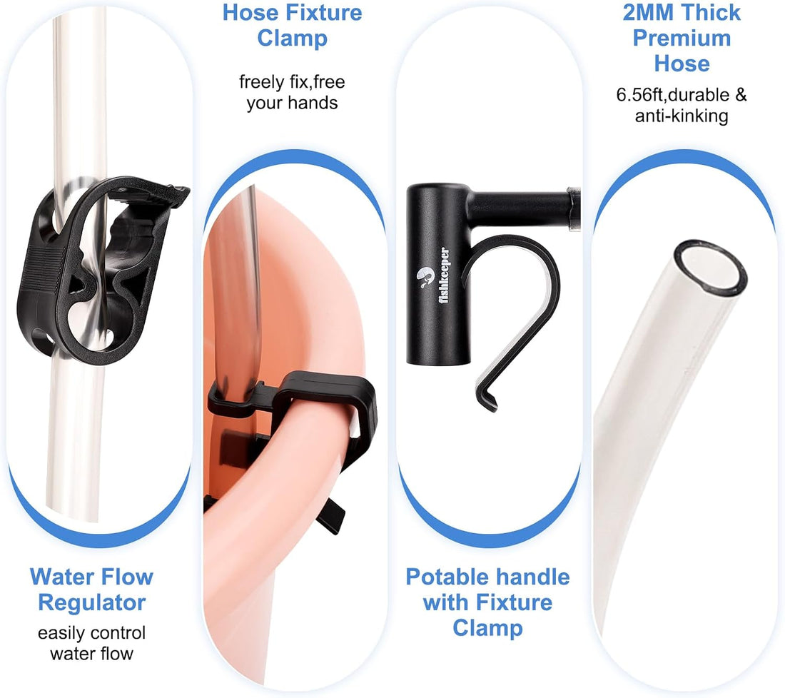 fishkeeper 4-in-1 Aquarium Siphon Gravel Cleaner