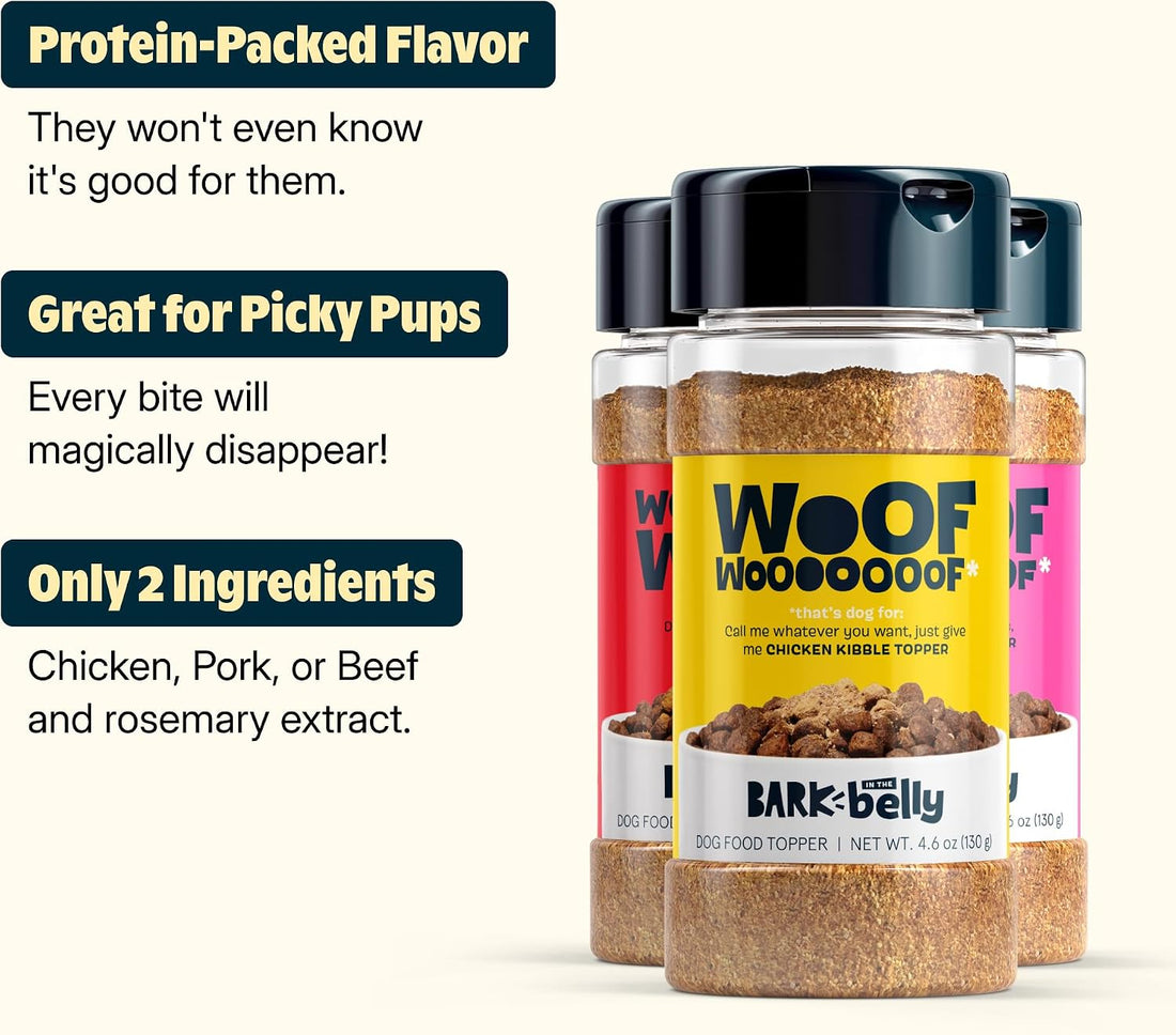BarkBox Beef, Chicken, Ham Dog Treat Topper - (Pack of 3)