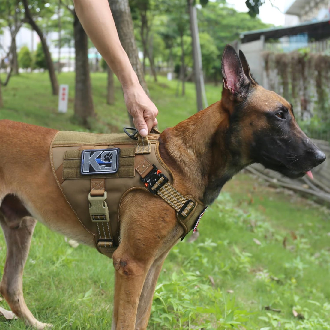 ICEFANG Tactical Dog Harness for Large Dogs,Reflective No Pull Dog