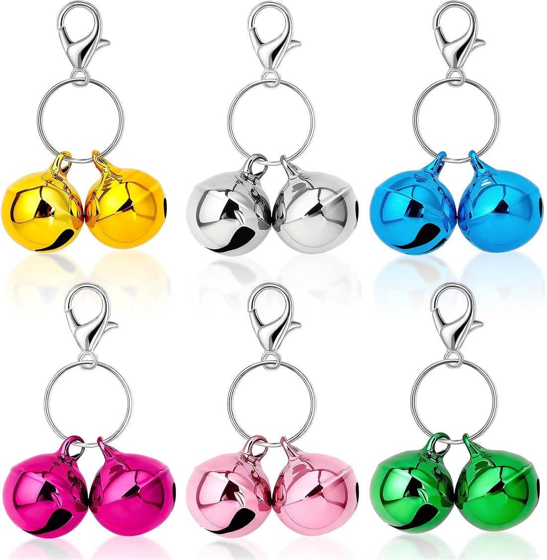 PETKNOWS 6 Pack Pet Bells for Dog Cat Collars