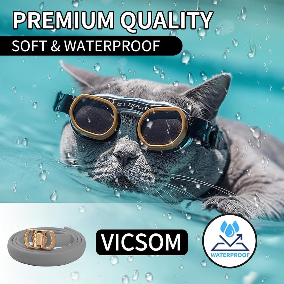 VICSOM Flea Collar for Cats, Flea and Tick Prevention for Cats, 4 Pack