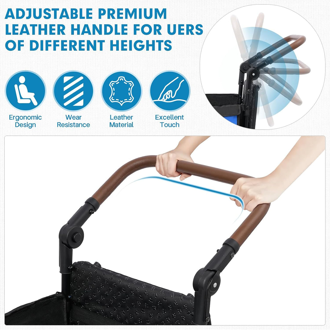 Foldable Dog Wagon for Medium & Large Dogs, Senior Dog Cart