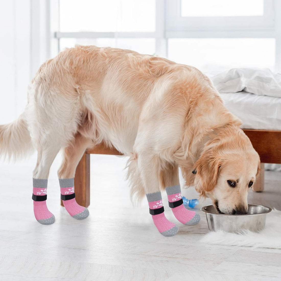 SCENEREAL Anti Slip Dog Sock to Prevent Licking Paws for Hardwood
