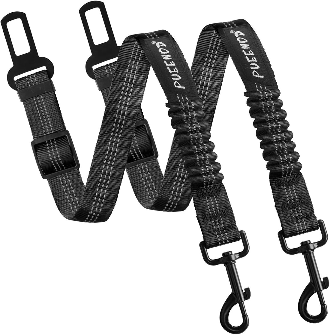 2 Pack Dog Seat Belt Adjustable Dog Car Seatbelts for Vehicle Nylon