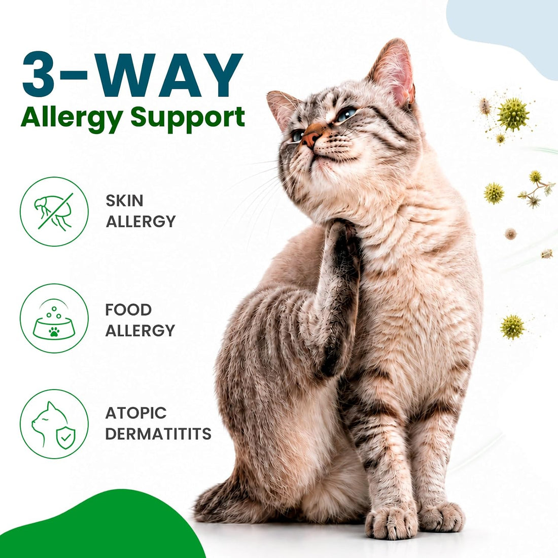 Allergy Chews for Cats Salmon 200 Count with Quercetin