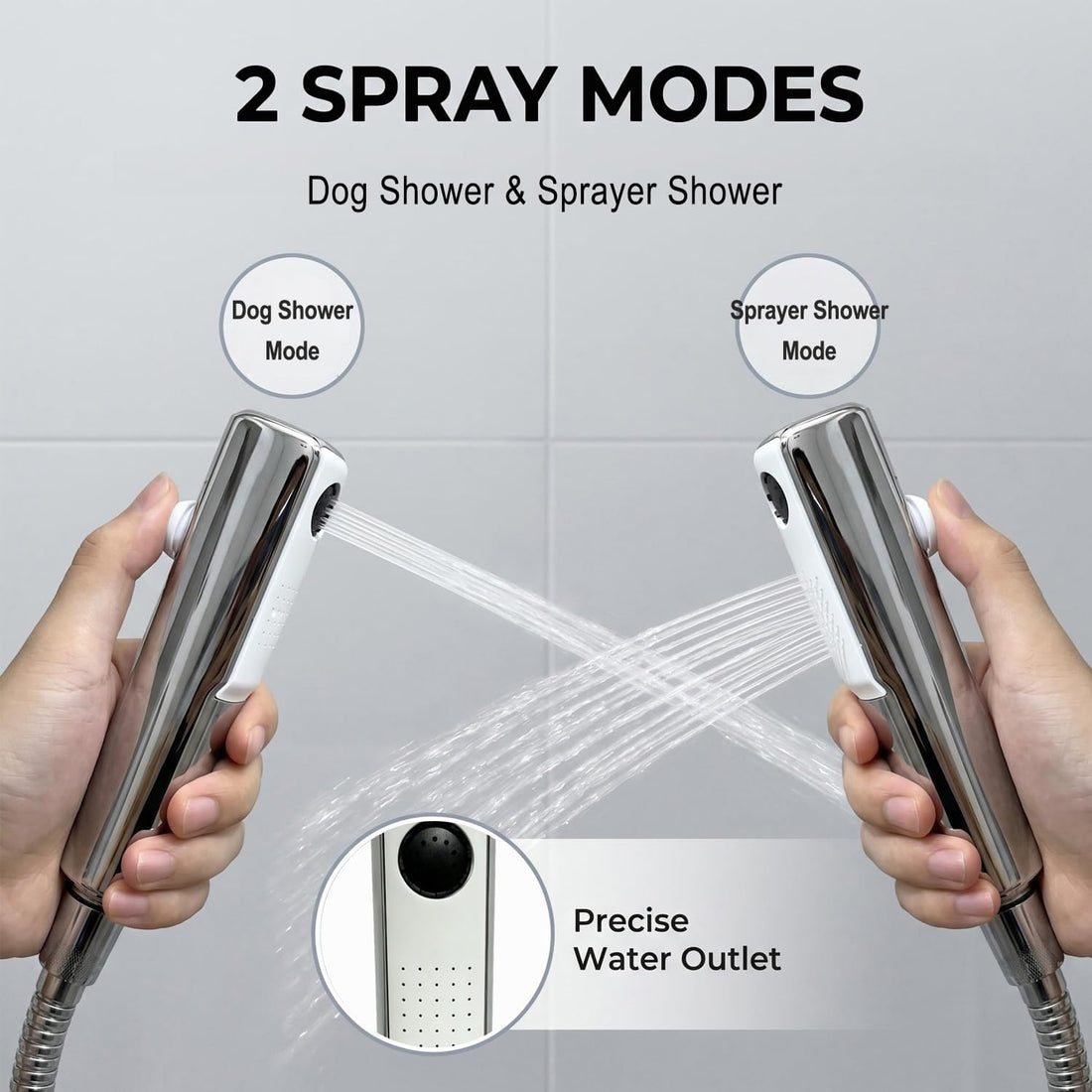 Dog Shower Attachment Kit, 8FT Hose