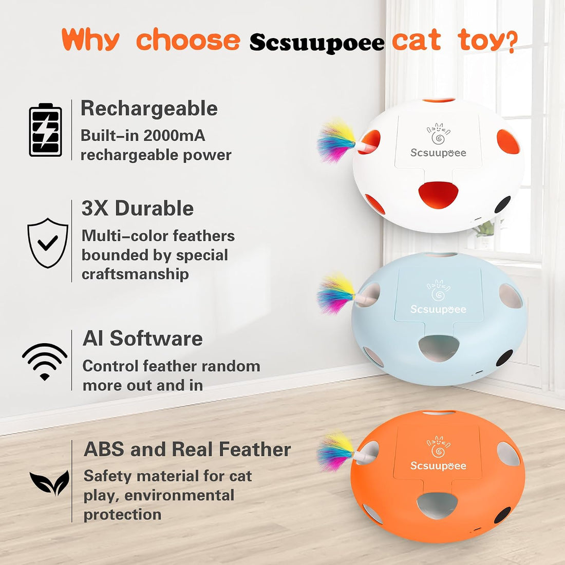 Rechargeable Interactive Cat Toy