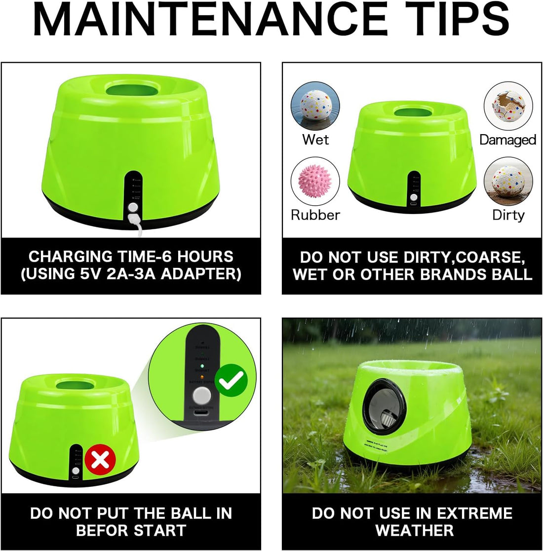Automatic Dog Ball Launcher -Adjustable Distance Settings Dog Ball