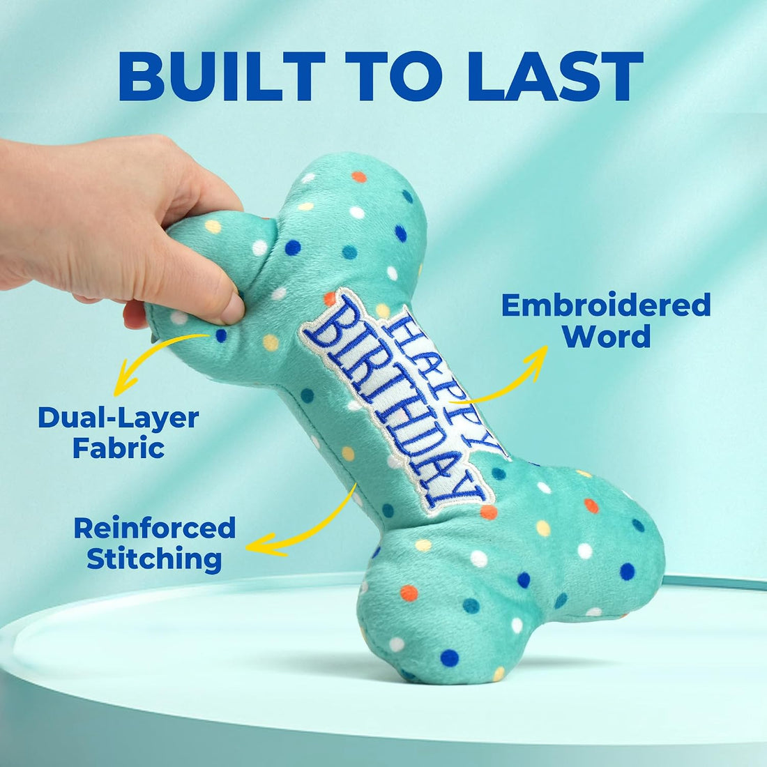 Prime Pets Dog Birthday Toys, Plush Dog Squeaky Toys