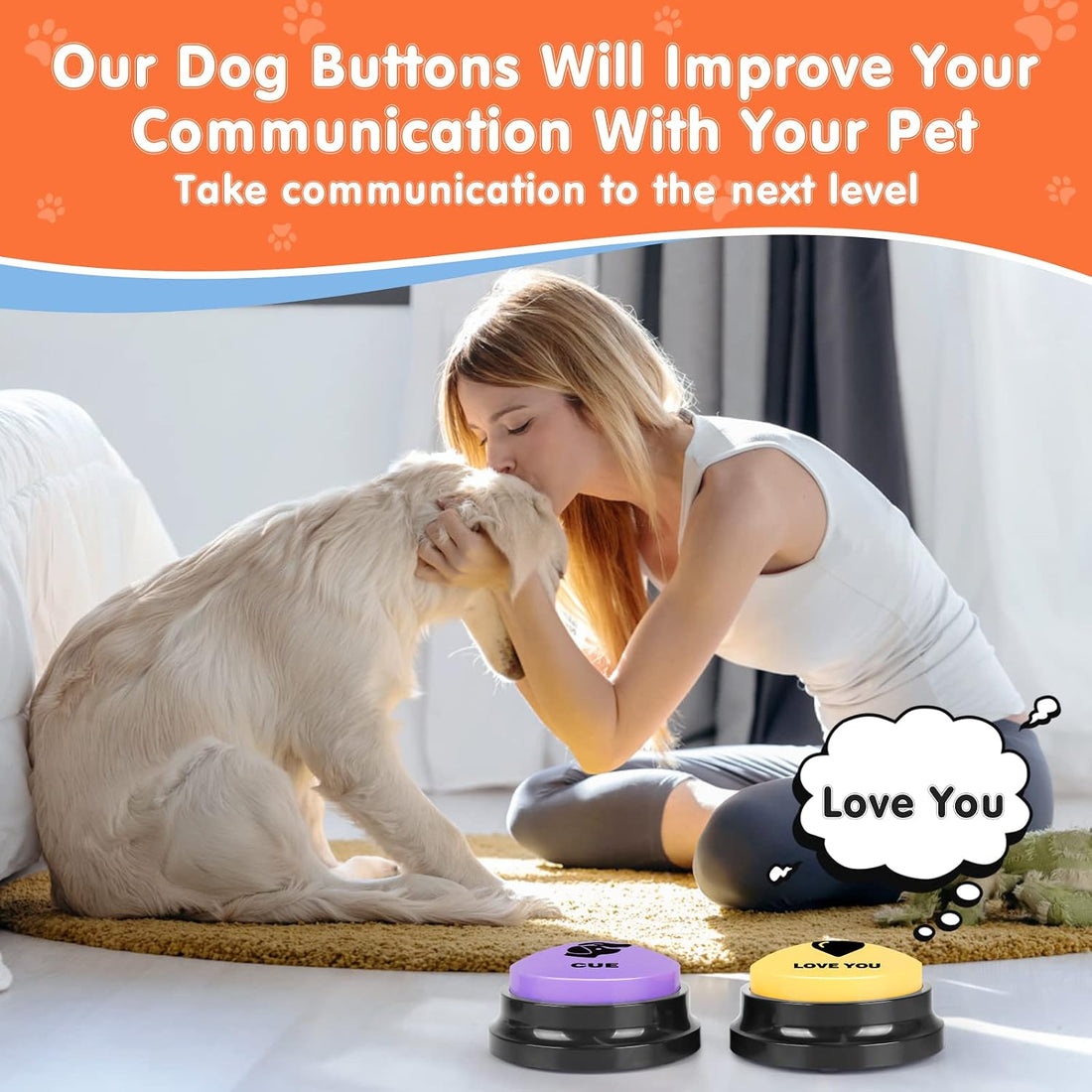 Dog Buttons for Communication,Talking Buttons for Dogs,8 Recordable