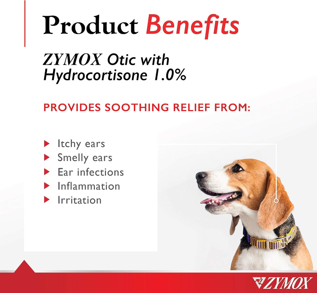 Zymox Otic Enzymatic Solution for Dogs and Cats to Soothe Ear