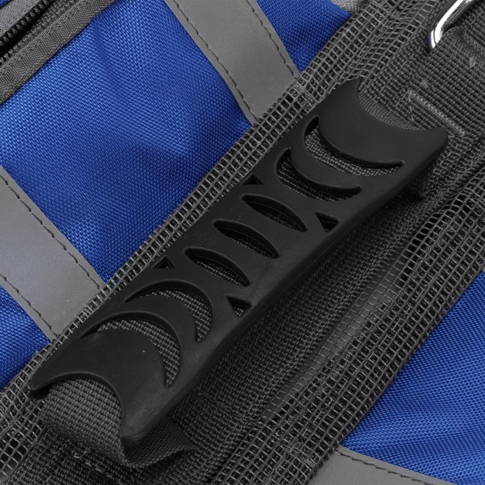 Dog Saddle Bag Backpack,Bright Blue Nylon Dog Pack with Reflective