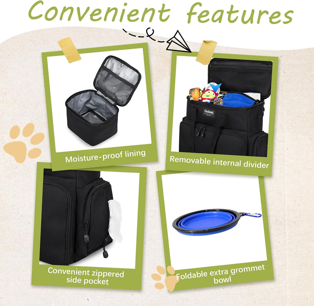 Dog Travel Bag Airline Approved–Pet Travel Tote with Collapsible