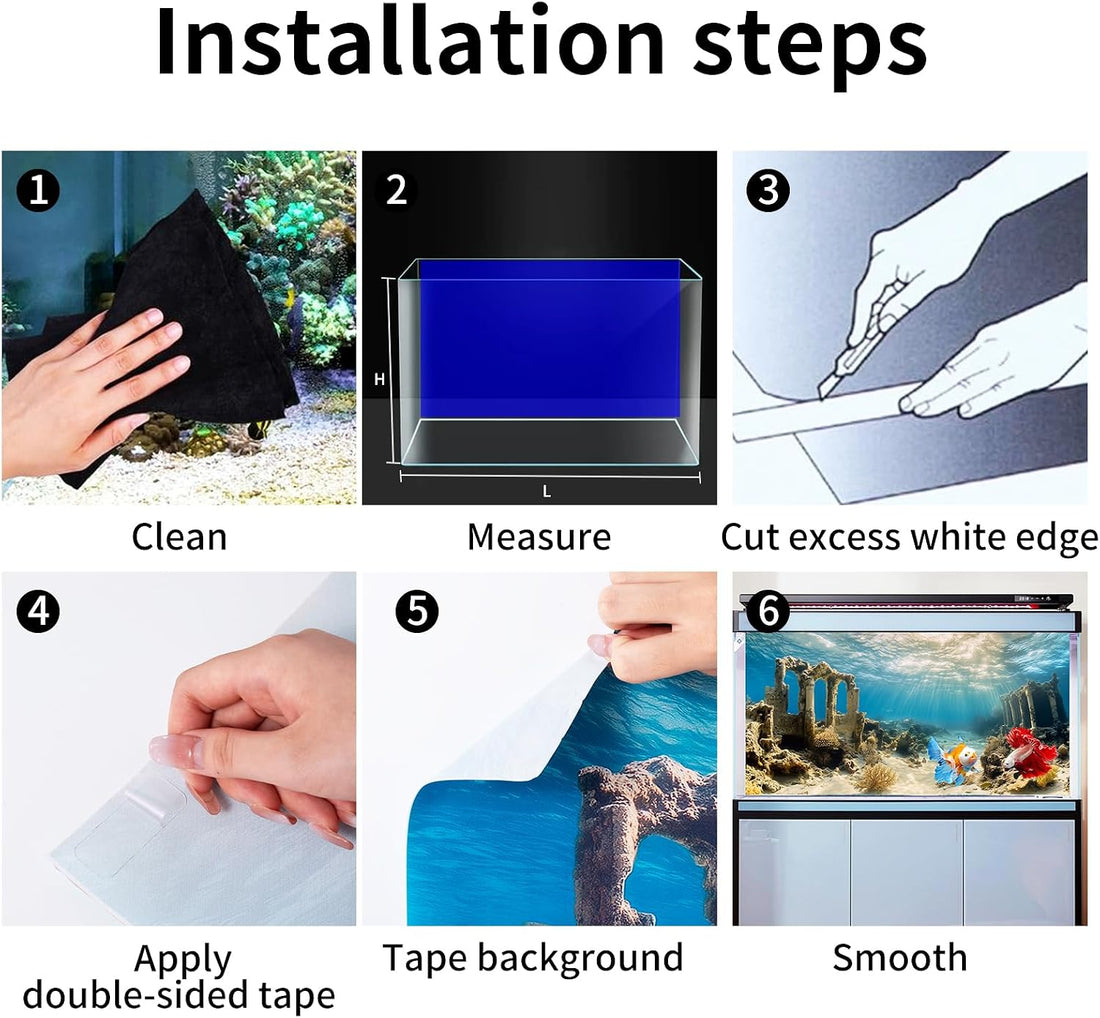 COMSUN 3 PCS Aquarium Background