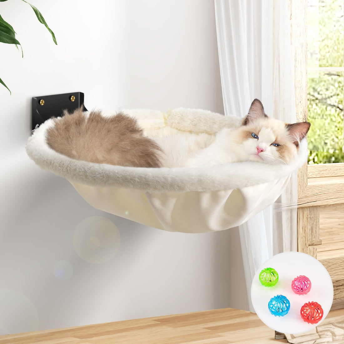 JUNSPOW Cat Hammock Wall Mounted
