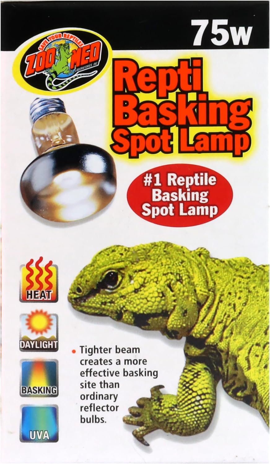 Zoo Med Basking Spot Lamp 75 Watts, 2 Pack