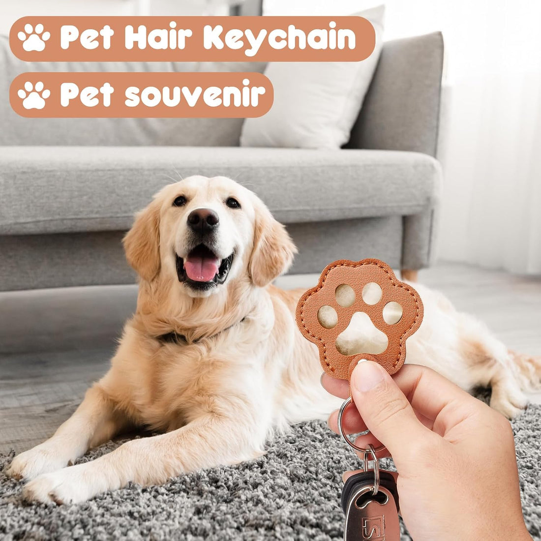 Aanqilze 5PCS Pet Hair Storage Keychain