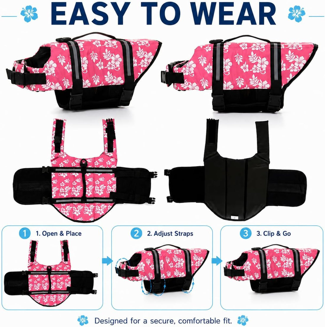 Dog Life Jacket Swimming Vest - Small Puppy Pool Float