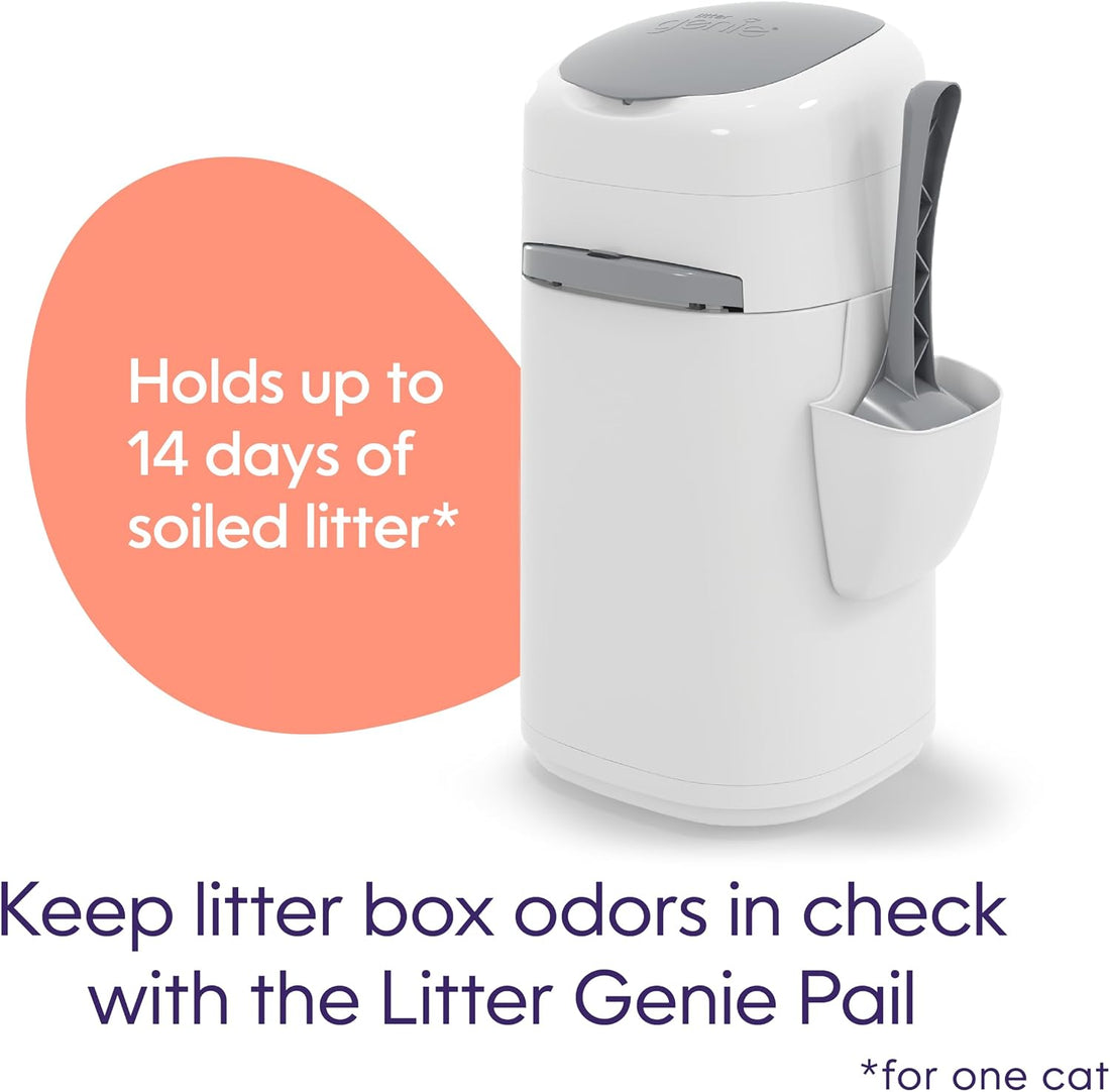 Litter Genie Style Pail and Litter Box Bundle with Scoop and Refill