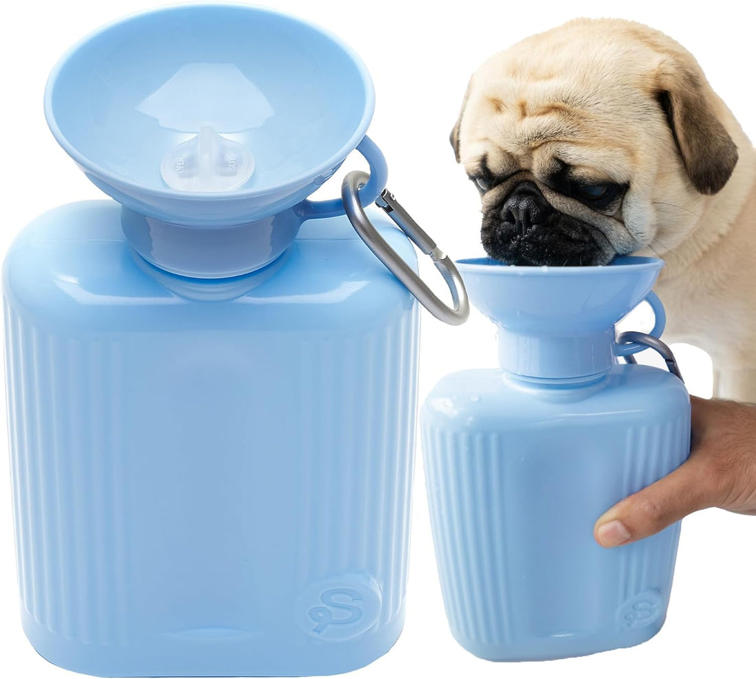 Springland Classic Portable Dog Water Bottle with Built-in Bowl