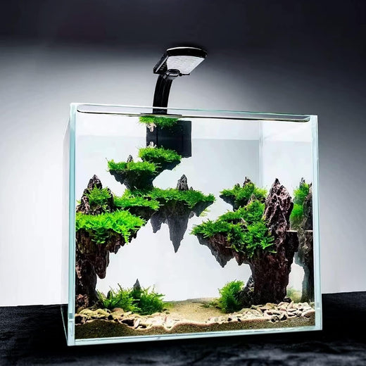 Allcolor Aquarium Rock Decor, 3-Piece Elf Island for 5-10 Gallon Tanks