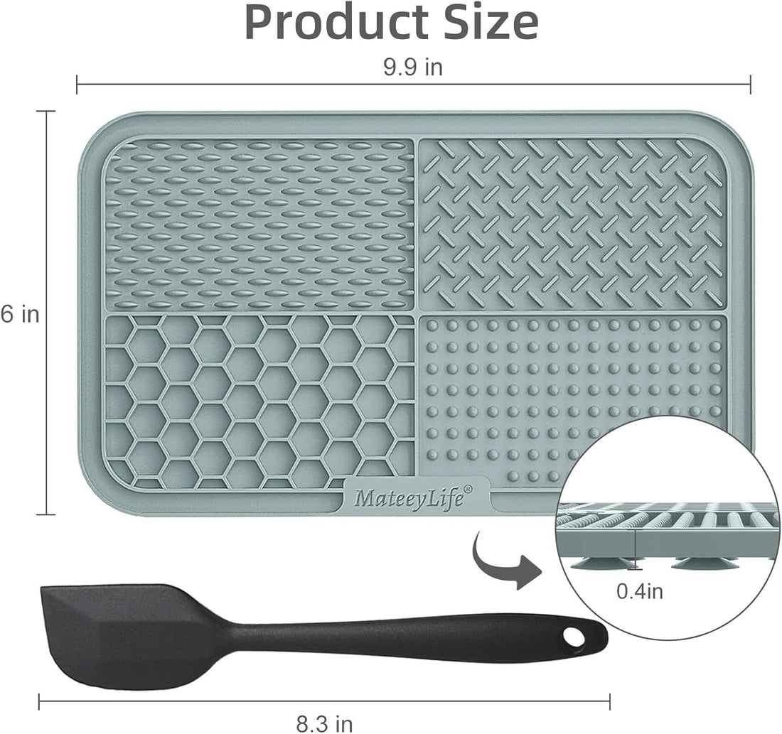 MateeyLife 2PCS Large Lick Mat for Dogs with Suction Cups