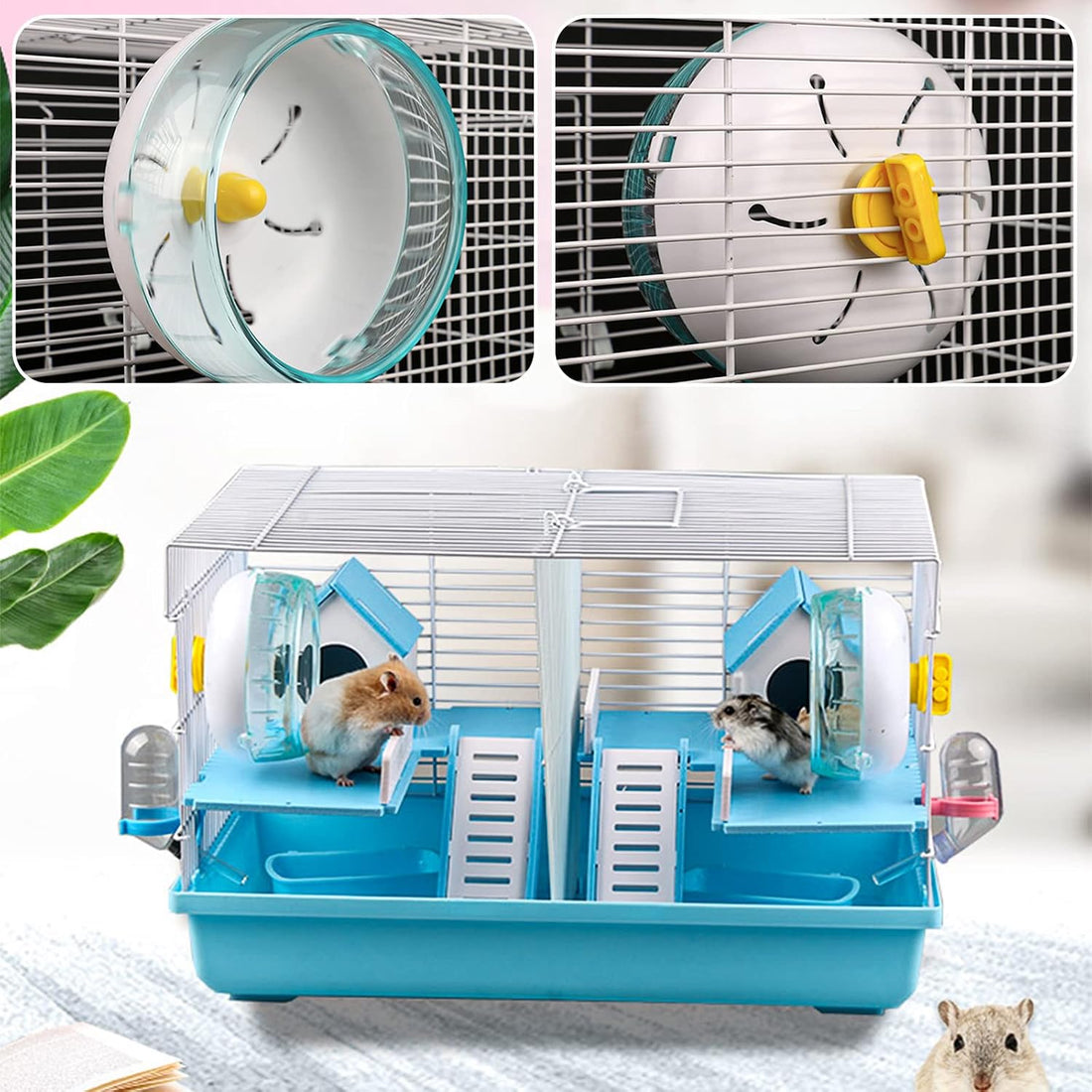 6.9 Inch Silent Hamster Exercise Wheel, Mount on Cage