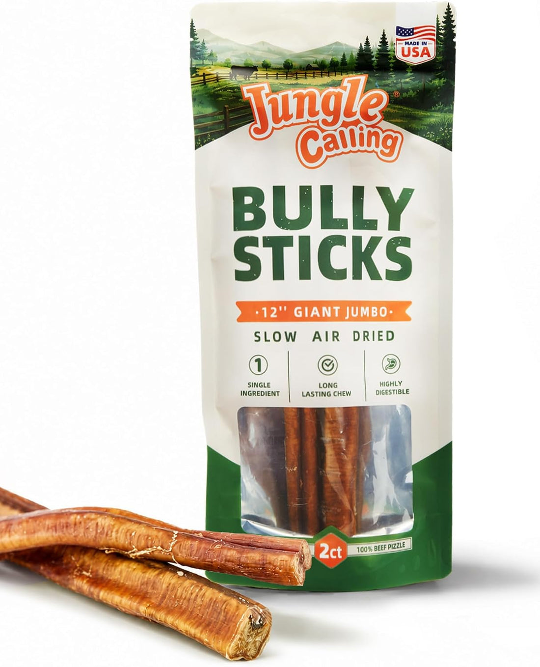 Jungle Calling 7 Ct. Regular Bully Sticks 6"