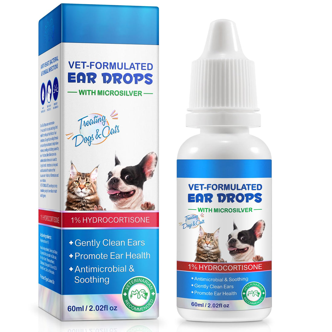 bnHUlMXw Ear Infection Treatment Drops for Dogs and Cats,with 1%