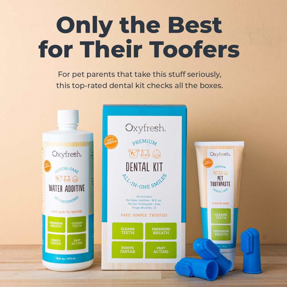 Oxyfresh Premium Pet Dental Kit for Dogs & Cats