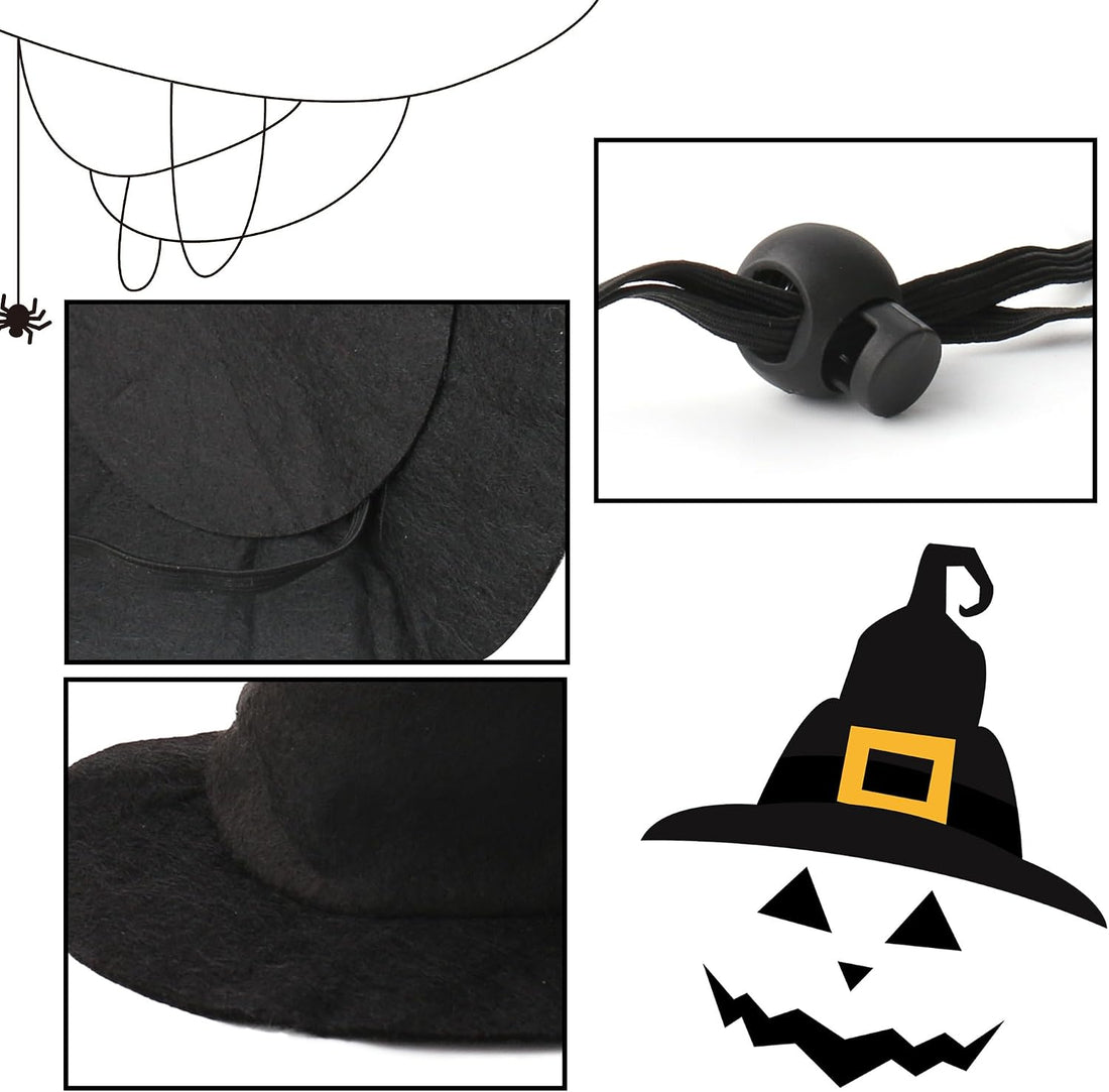 Witch Hat for Cats, Dog Halloween Witch Costume