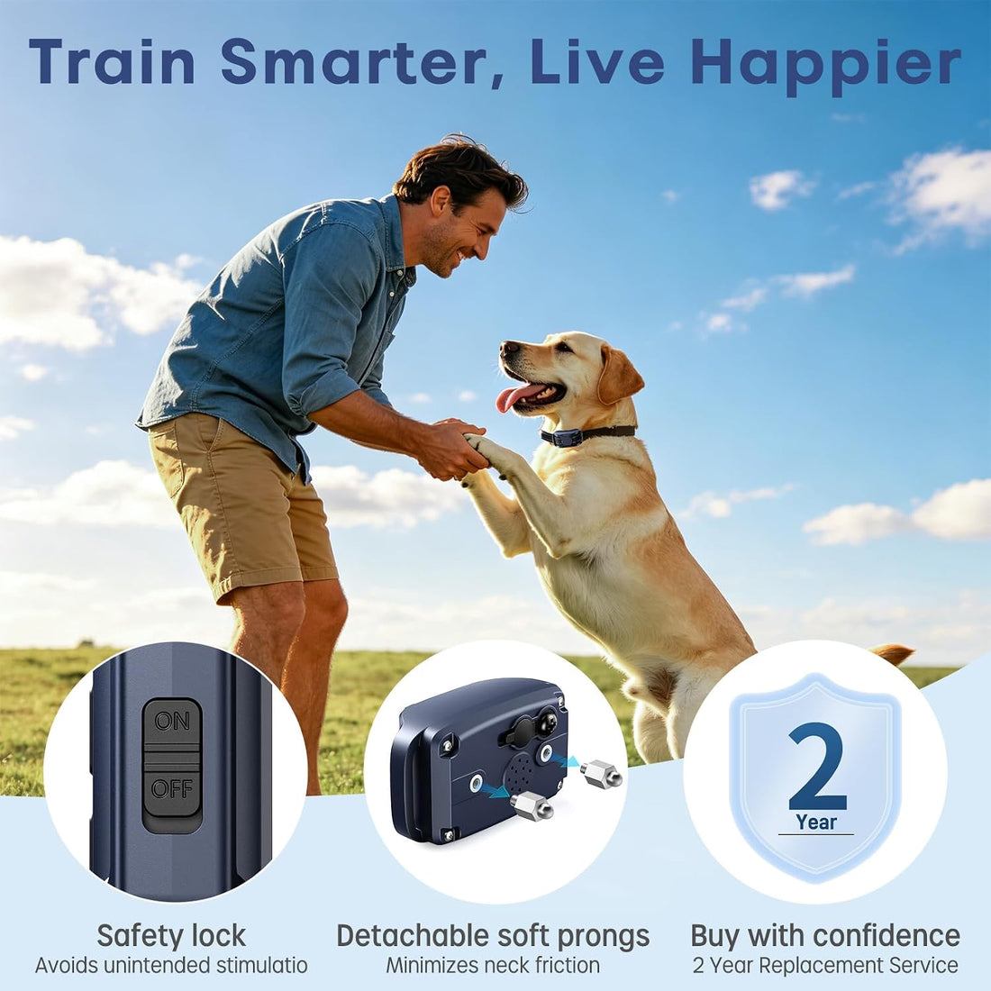 Dog Shock Collar with Remote Control - 4200FT Safe Dog Training Collar