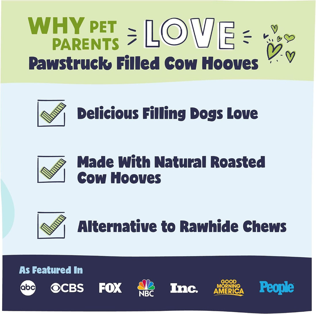 Pawstruck Peanut Butter Filled Cow Hooves for Dogs – Made in USA