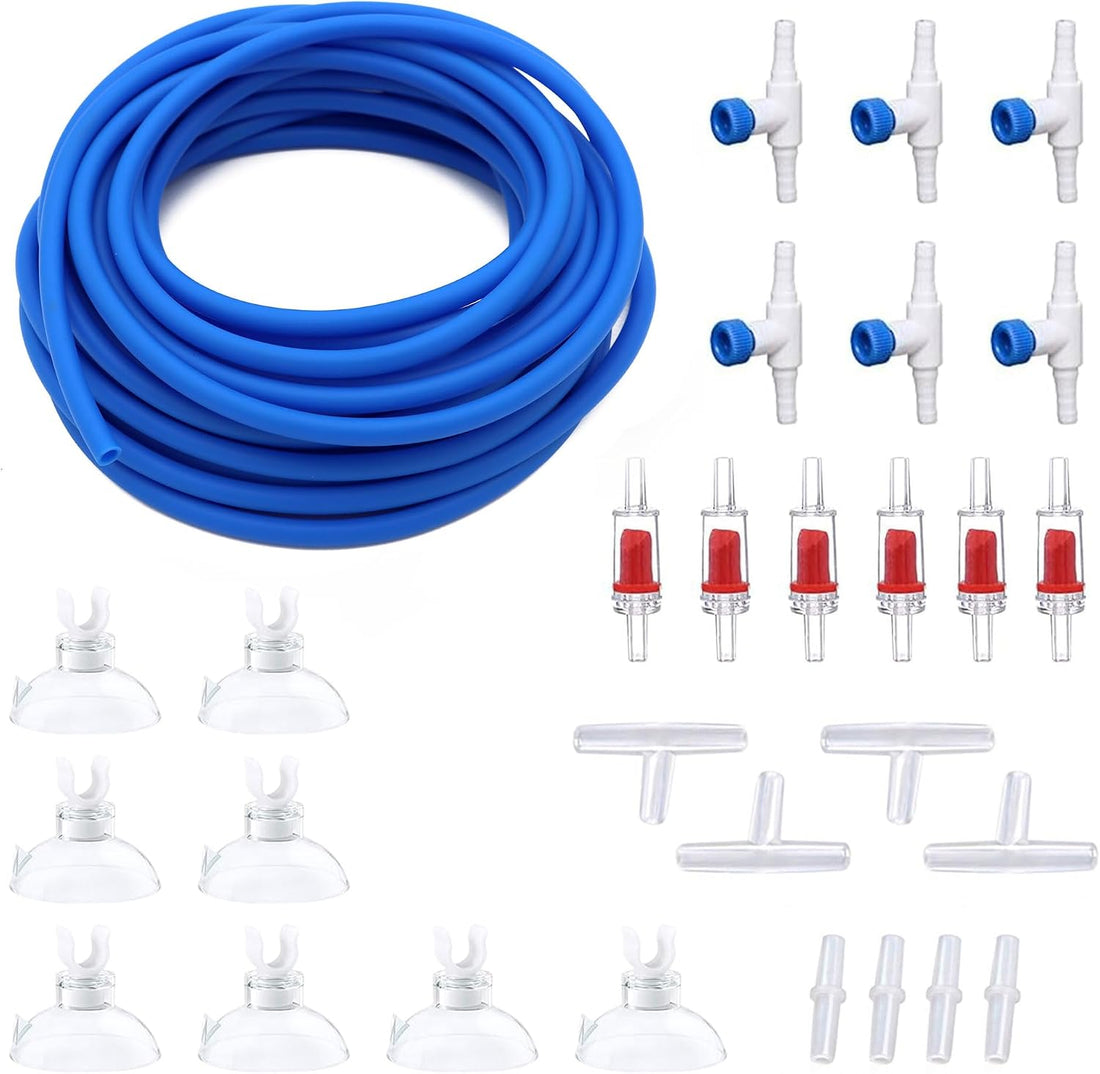 25ft Air Hose 3/16inch for Aquarium with Connector Accessories