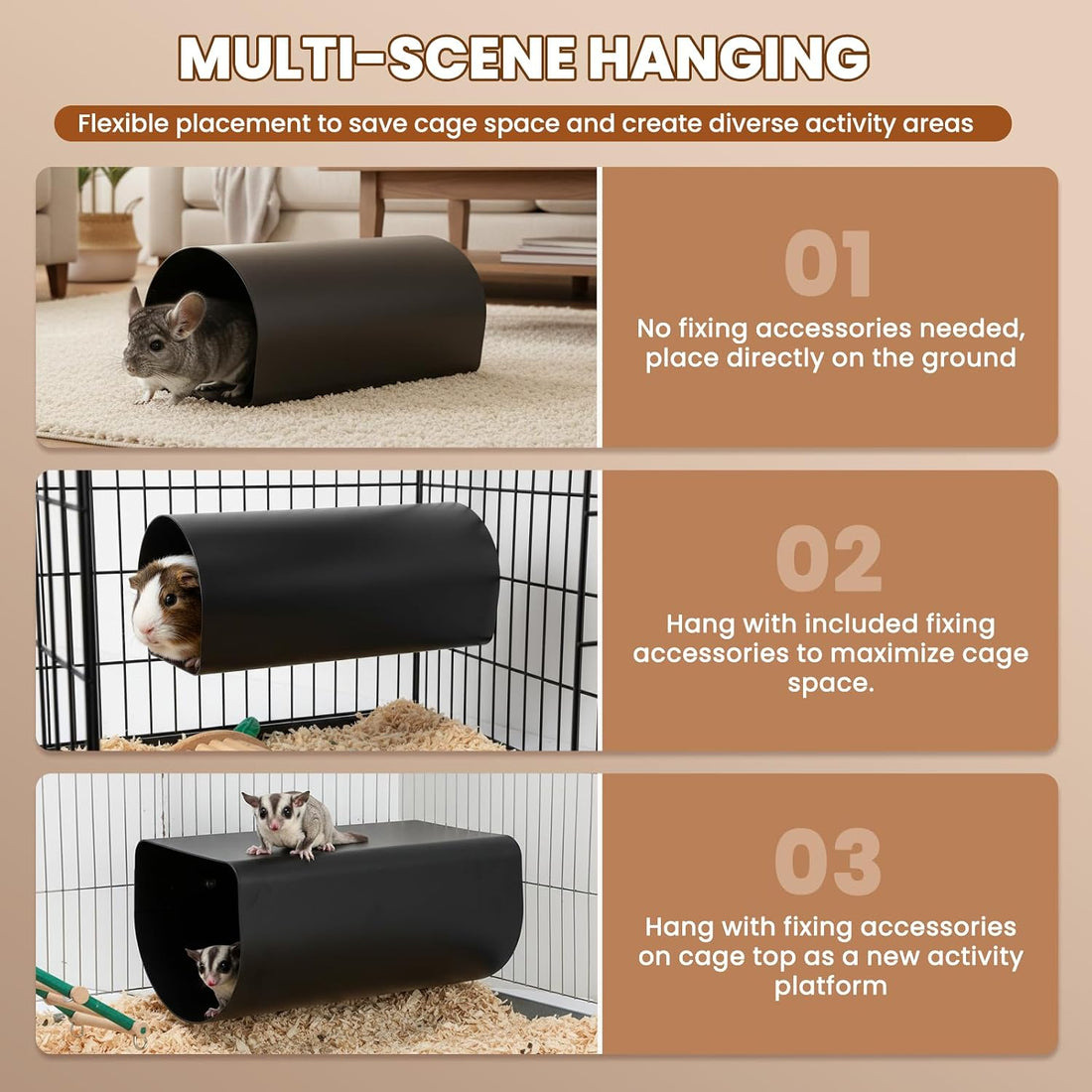 NEWTRY Chinchilla Hanging Cooling Tunnel