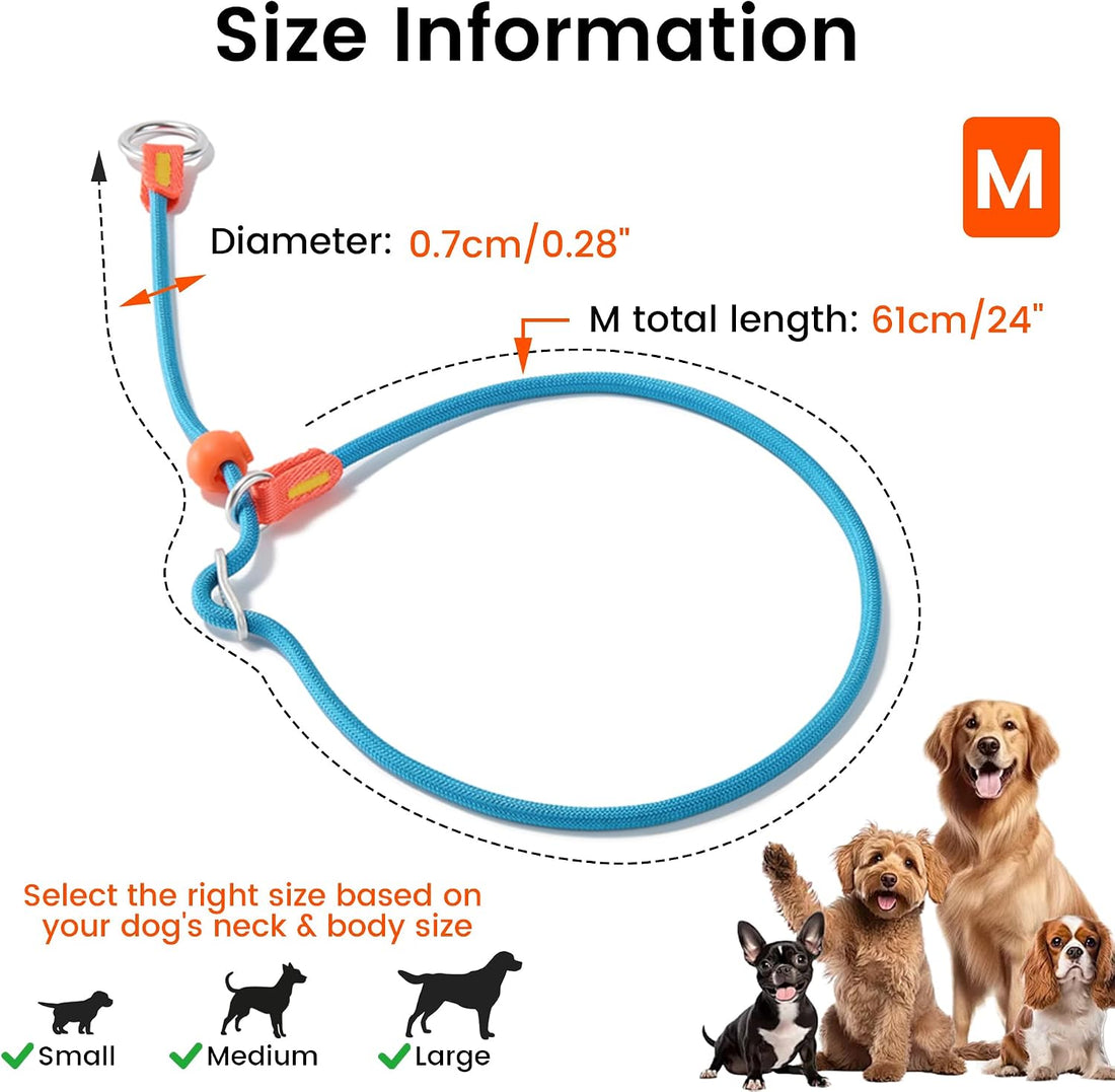 HowGo Slip Collar for Dogs,Adjustable Martingale Collar